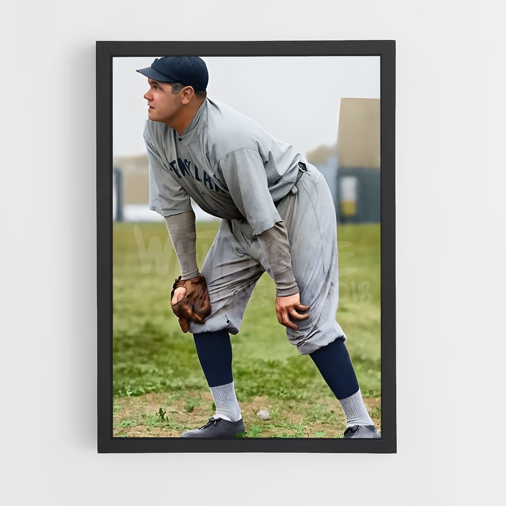 Poster Babe Ruth en Action – affiche Baseball (vue 2)